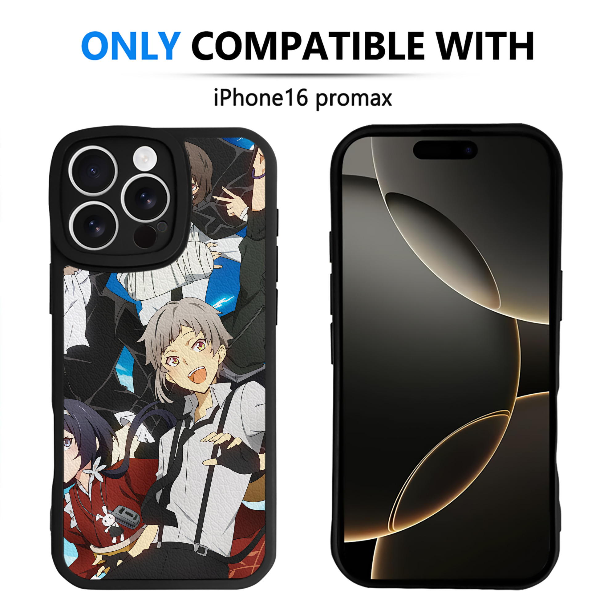 （画像用） 文豪ストレイドッグス Bungo Stray Dogs 【iPhone 16シリーズ対応】シリコンスマホケース（レザー調） 材質：シリコン
